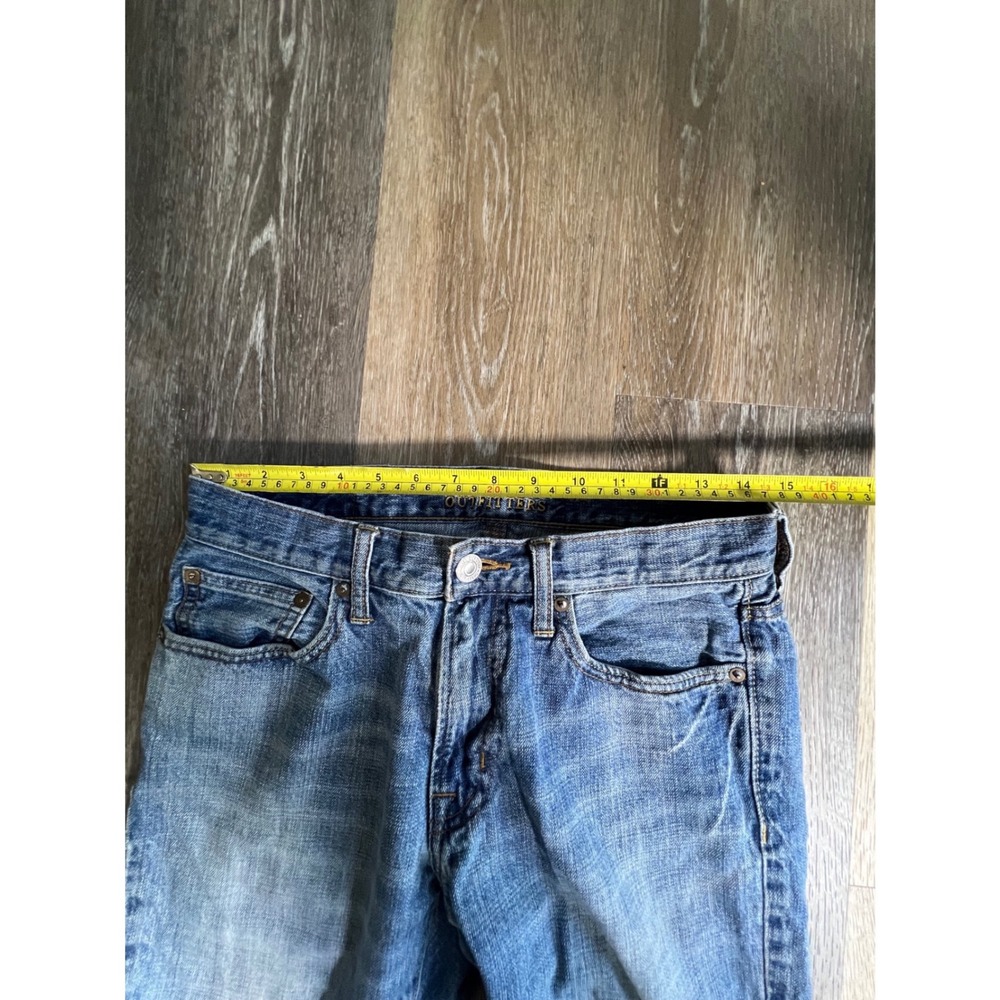 American Eagle Slim Straight Mens 29x30 Blue Jeans Good Faded 100% Cotton Denim - Picture 3 of 6